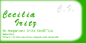 cecilia iritz business card
